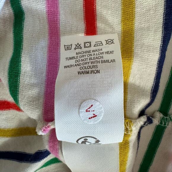 Boden Girls Shirt‎ Striped Long Sleeve Top White Multi Colored Size 15-16 - Picture 4 of 5